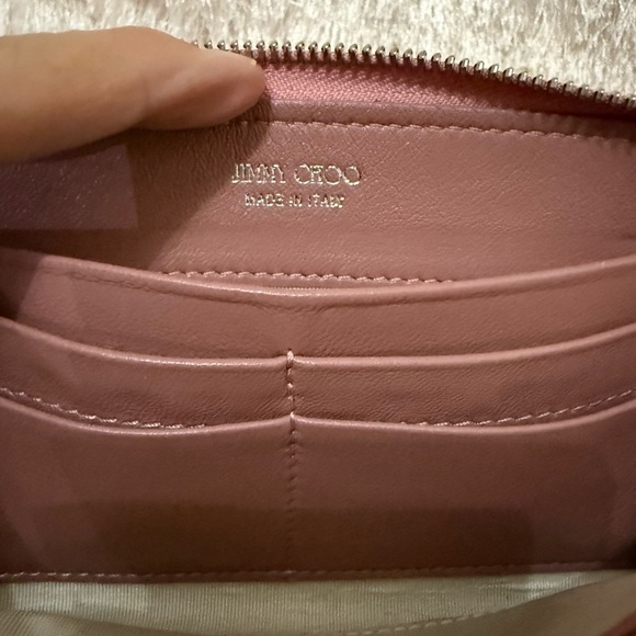 Authentic Jimmy Choo Mauve Wallet with Silver Star Accents - Picture 2 of 10